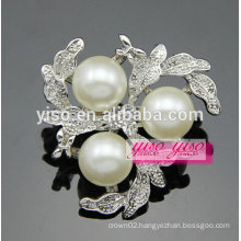 gorgeous estate rhinestone and pearl brooch